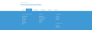 Horizontal dropdown menu