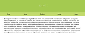 Sticky menu with header
