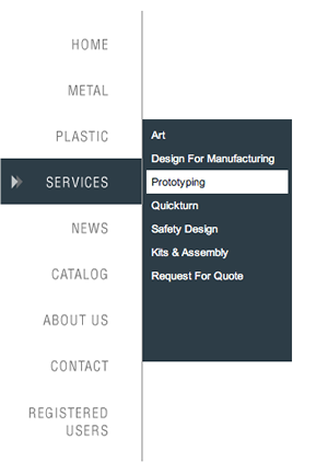 Animated jQuery menu